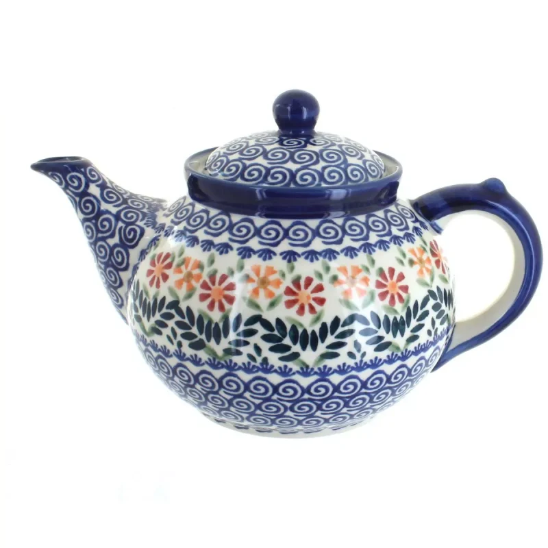 Blue Rose Polish Pottery Manufaktura Teapot